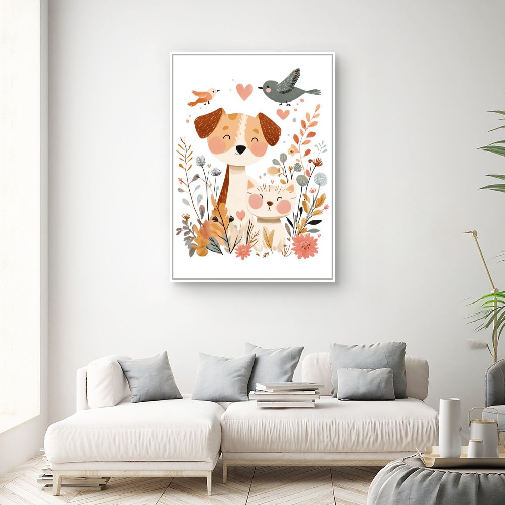 Tableau imprimé pour enfants 'Animaux charmants'