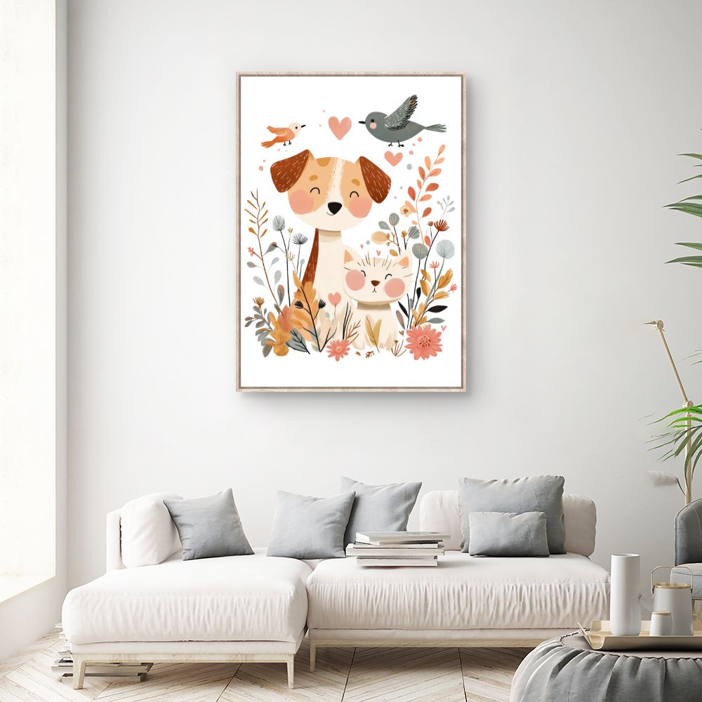 Tableau imprimé pour enfants 'Animaux charmants'