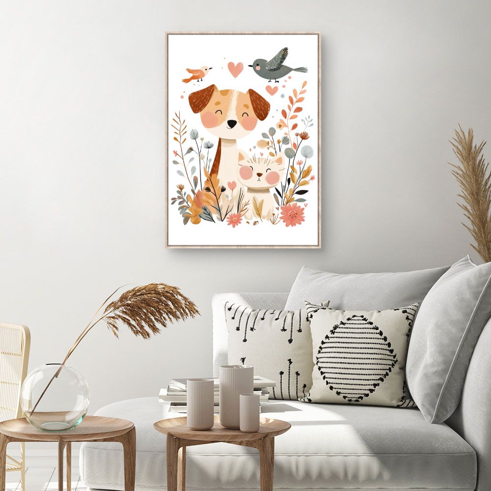 Tableau imprimé pour enfants 'Animaux charmants'