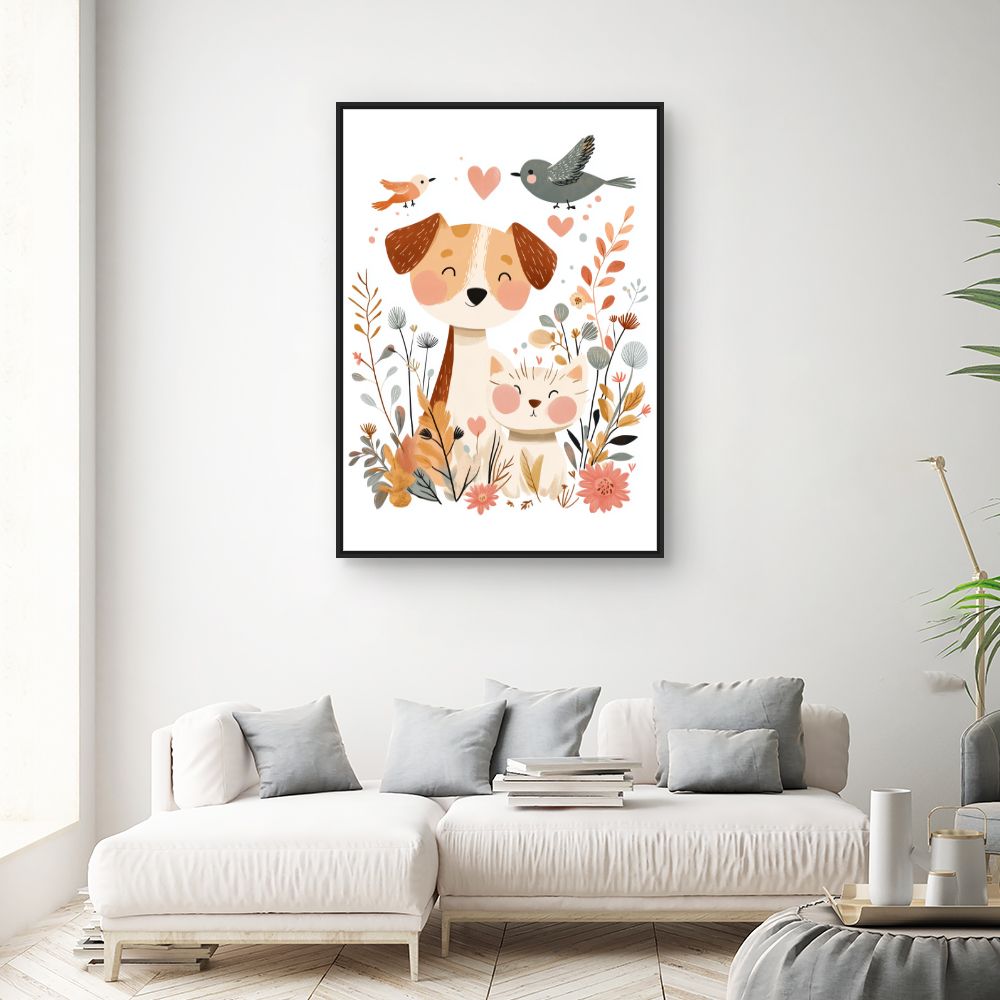 Tableau imprimé pour enfants 'Animaux charmants'