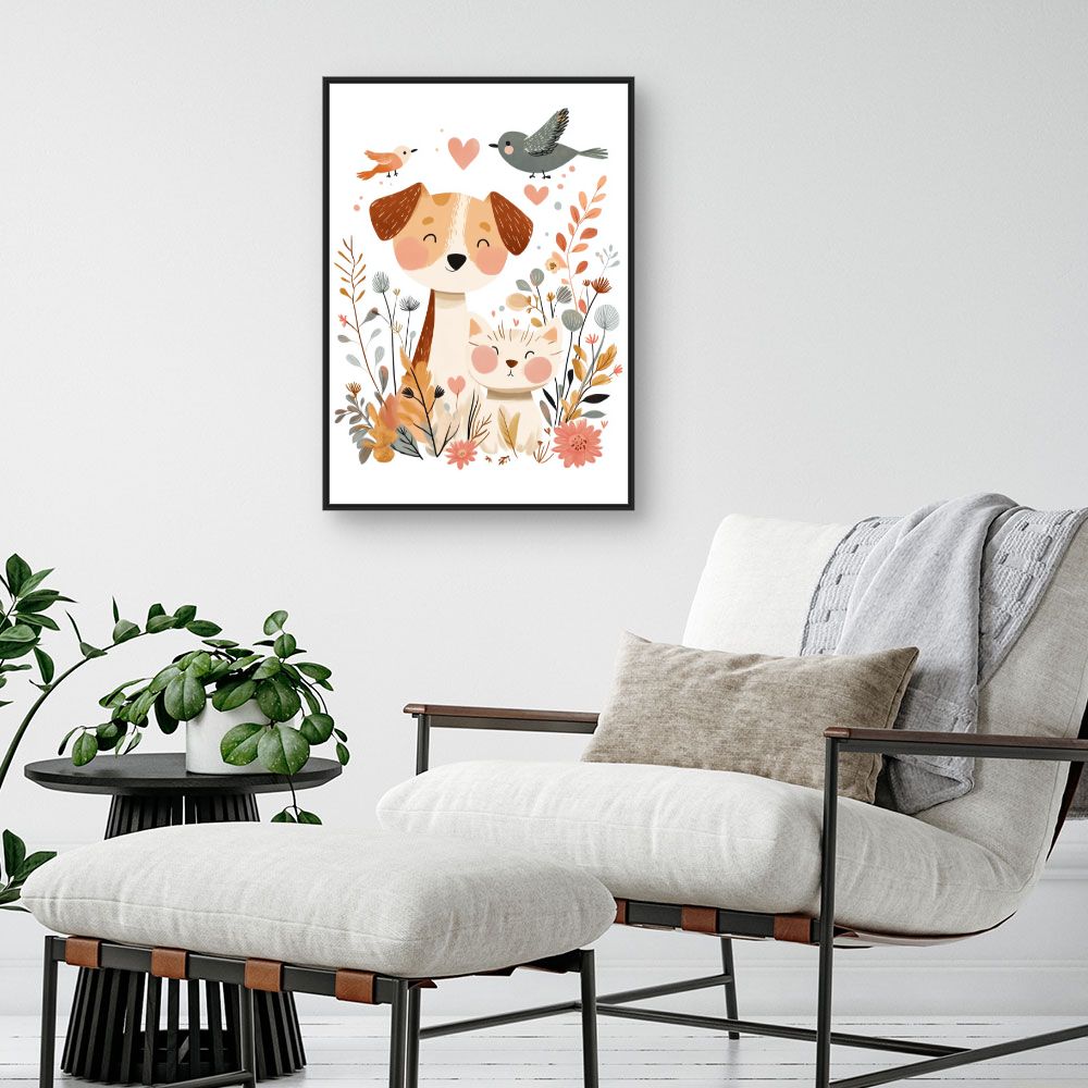 Tableau imprimé pour enfants 'Animaux charmants'