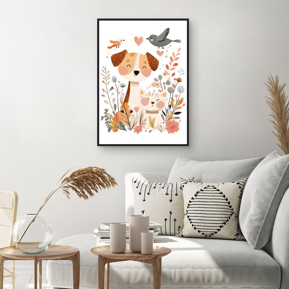 Tableau imprimé pour enfants 'Animaux charmants'