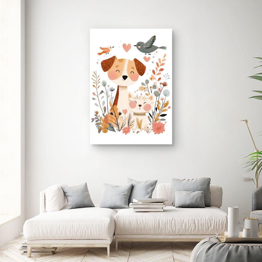 Tableau imprimé pour enfants 'Animaux charmants'