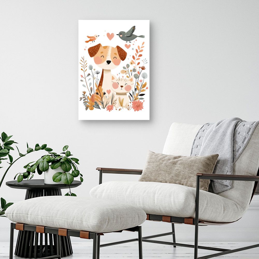 Tableau imprimé pour enfants 'Animaux charmants'