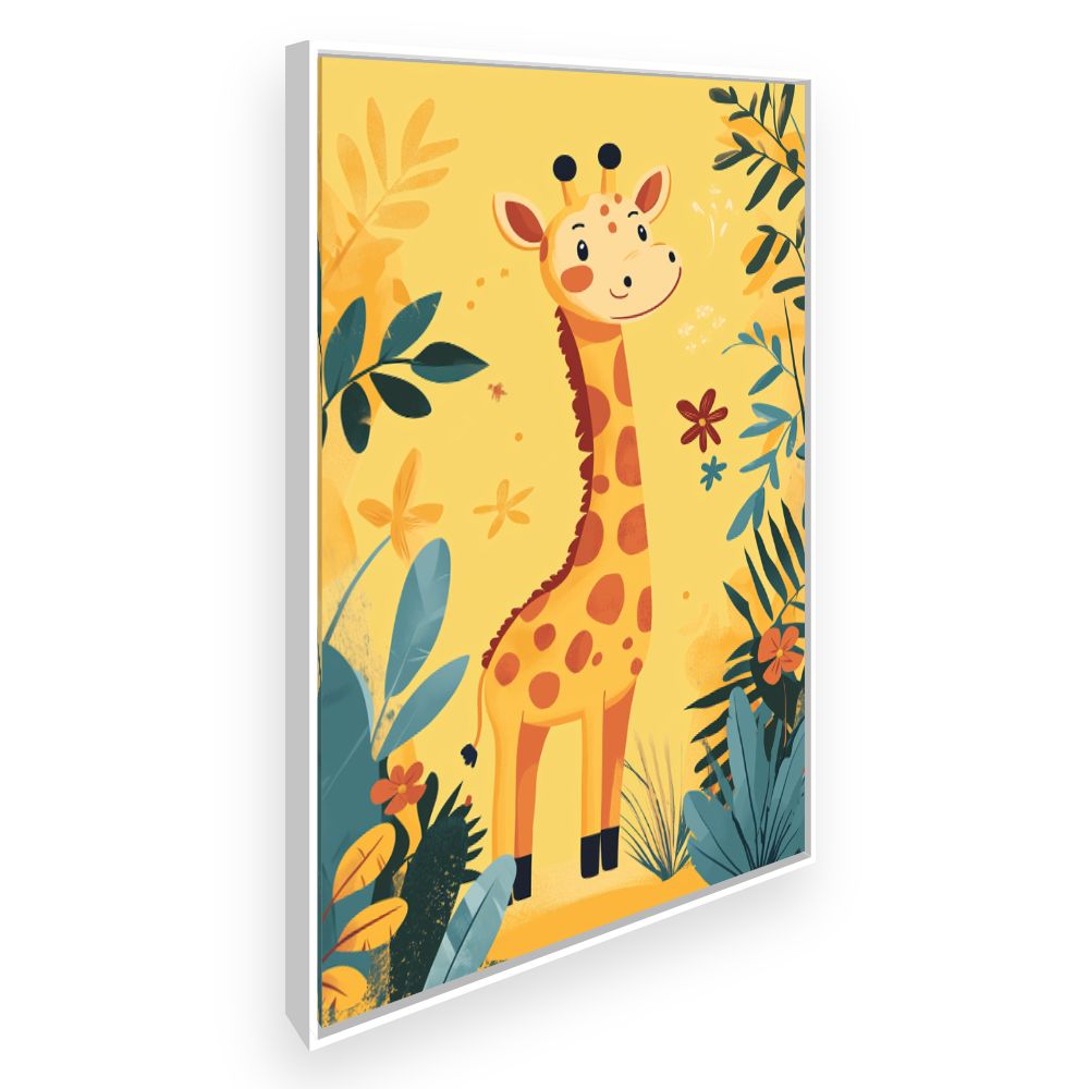Tableau imprimé pour enfants 'Girafe joyeuse'
