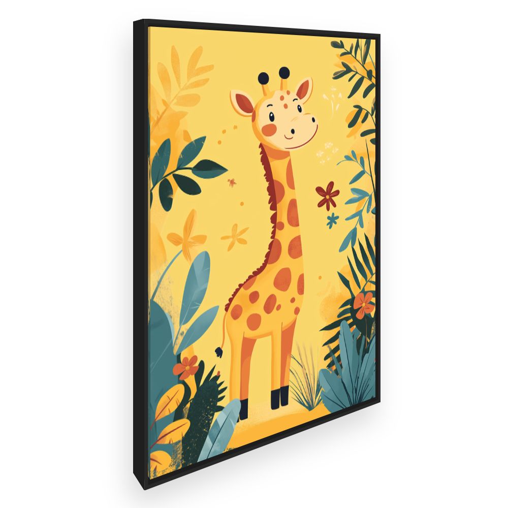 Tableau imprimé pour enfants 'Girafe joyeuse'
