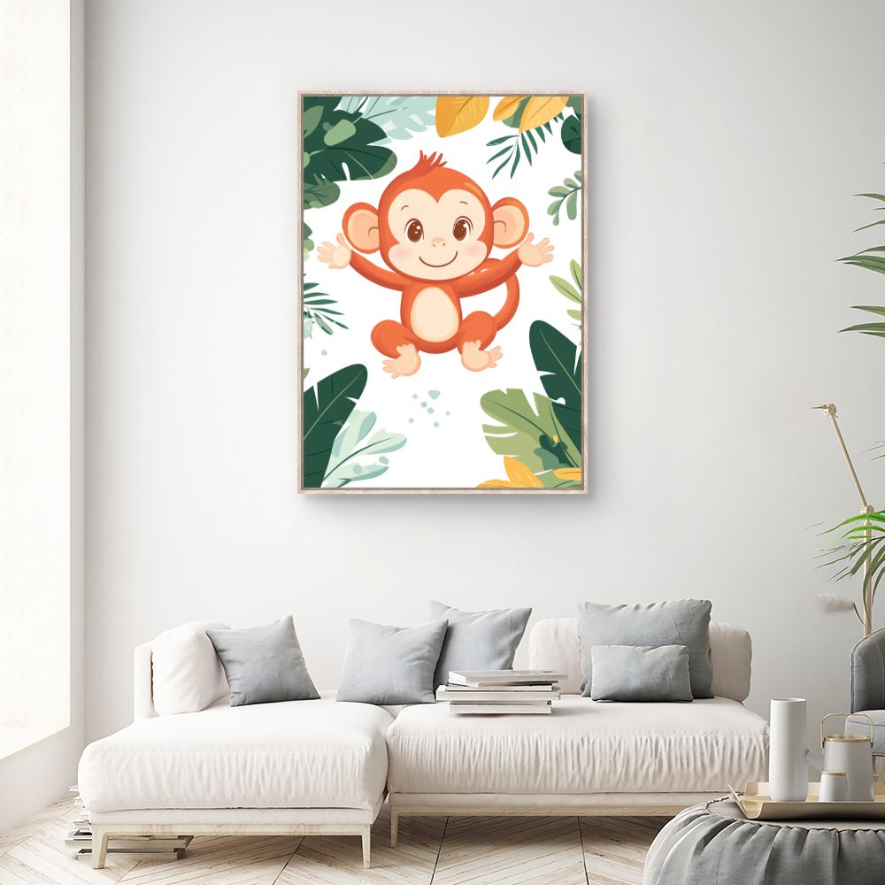 Tableau 'Singe joyeux'