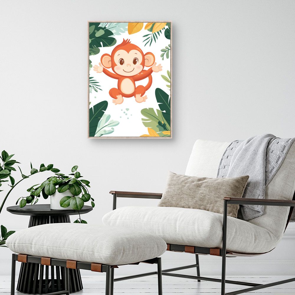 Tableau 'Singe joyeux'