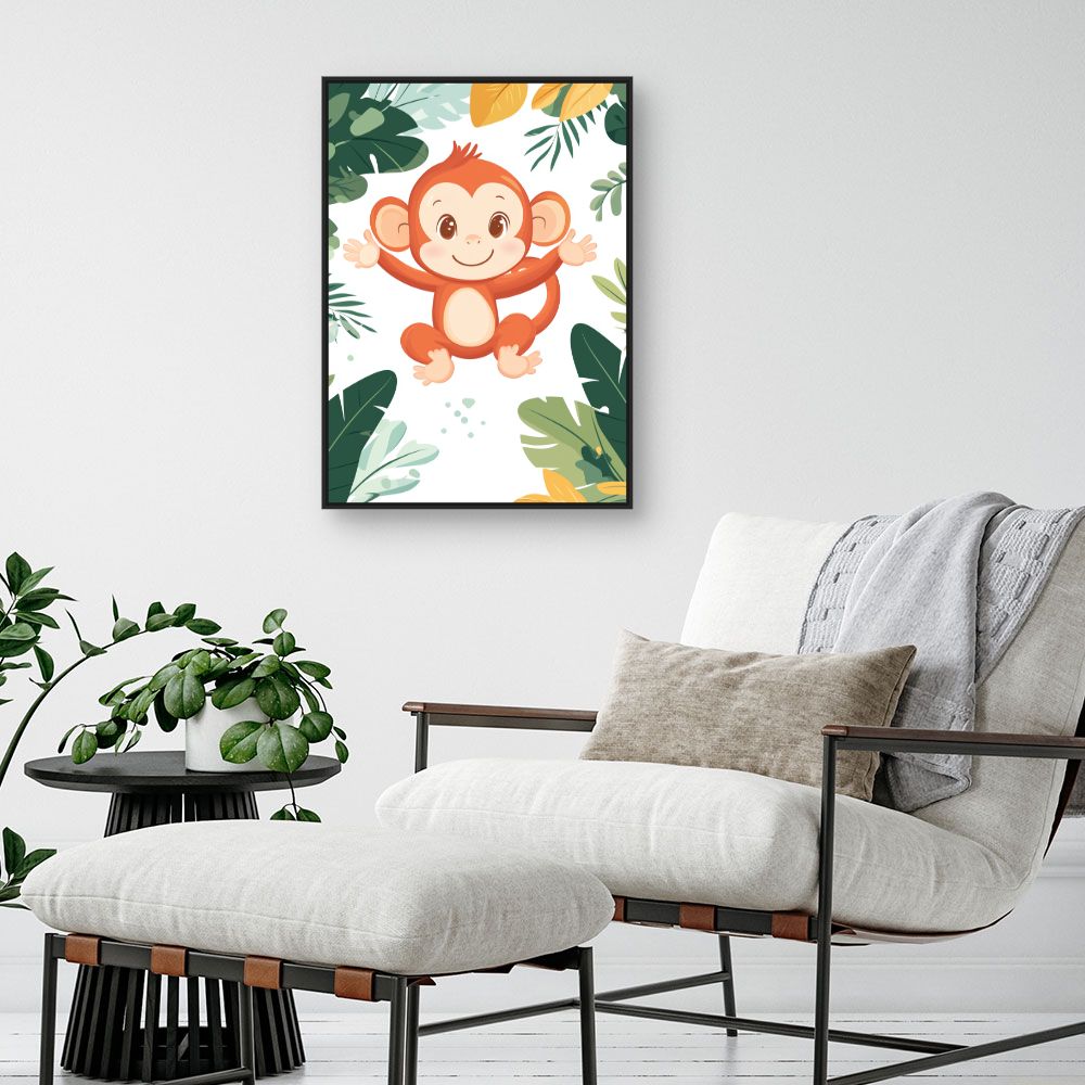 Tableau 'Singe joyeux'