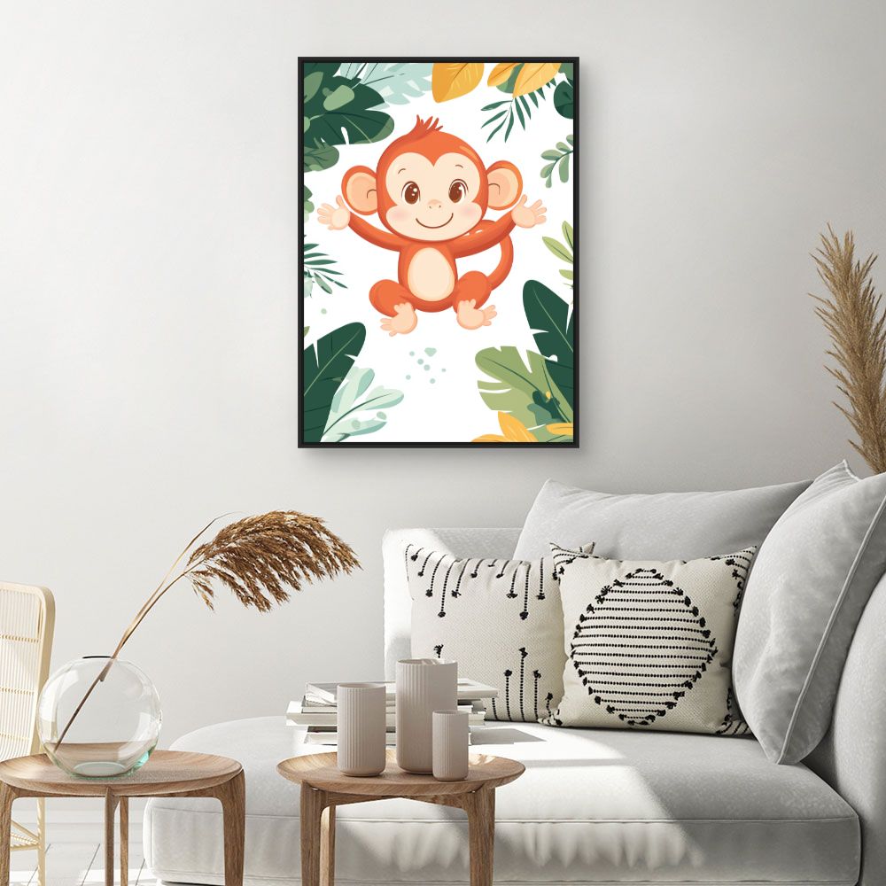 Tableau 'Singe joyeux'