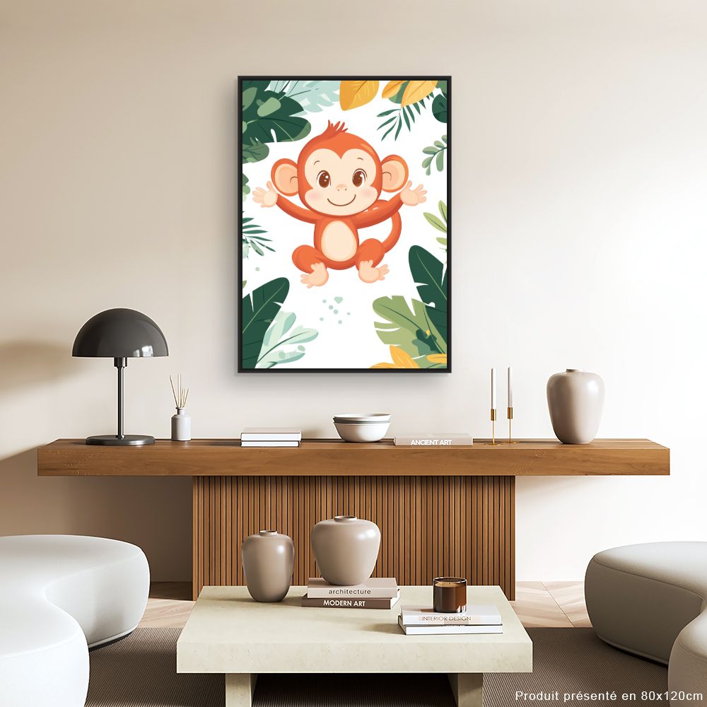Tableau 'Singe joyeux'