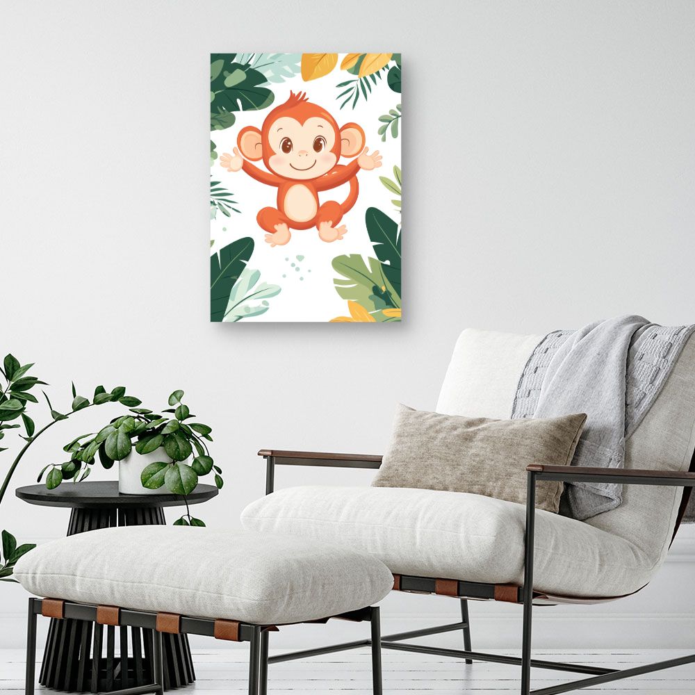Tableau 'Singe joyeux'