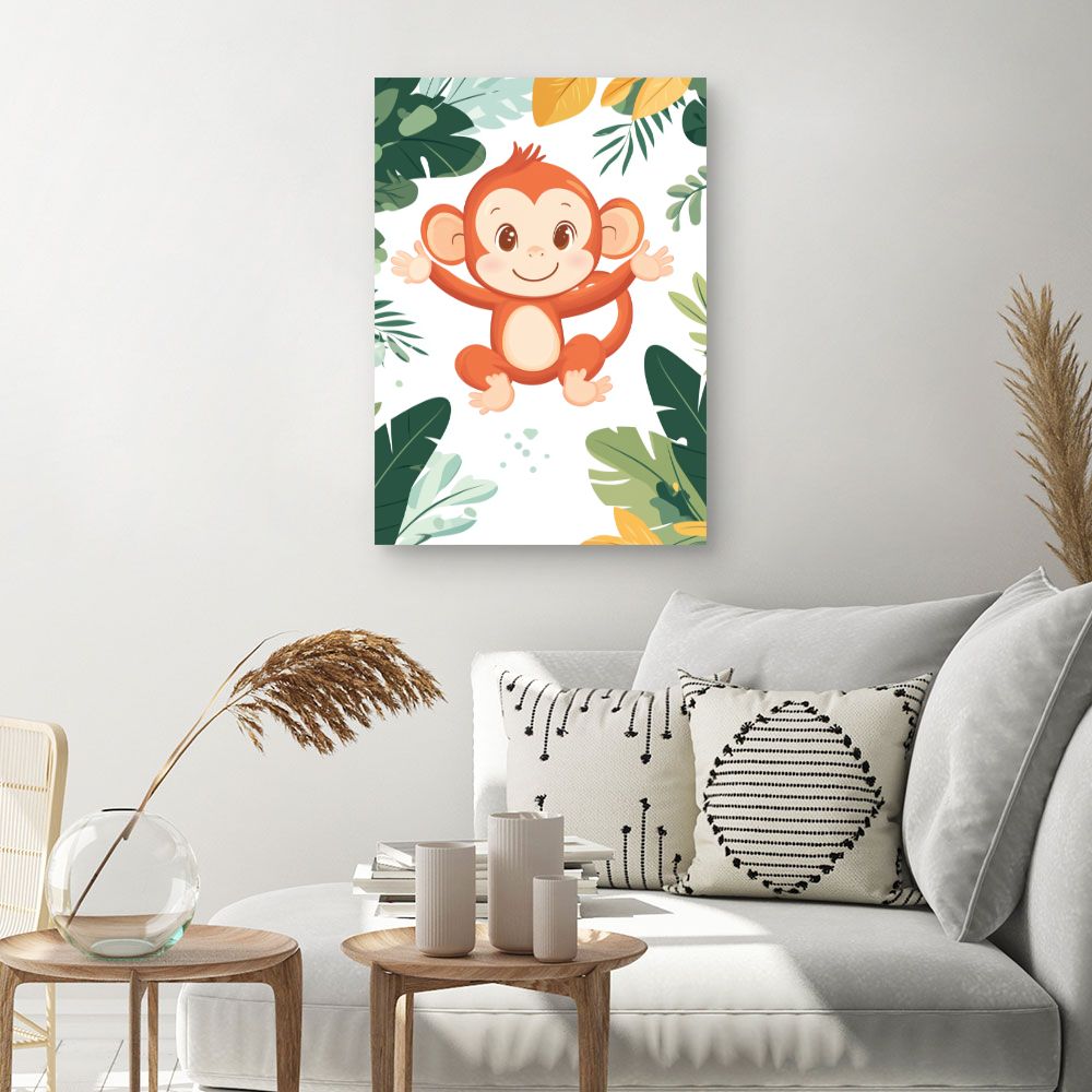 Tableau 'Singe joyeux'