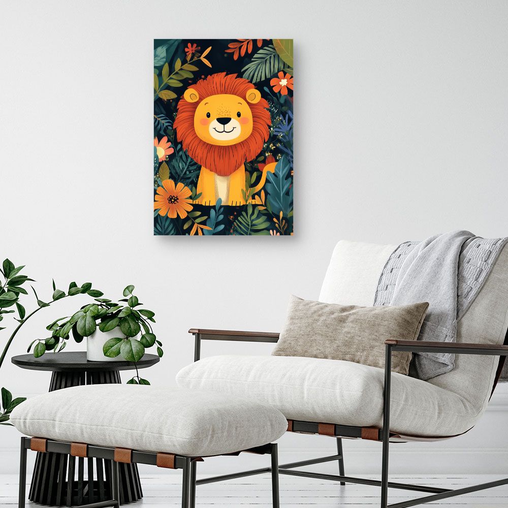 Tableau 'Lion joyeux'