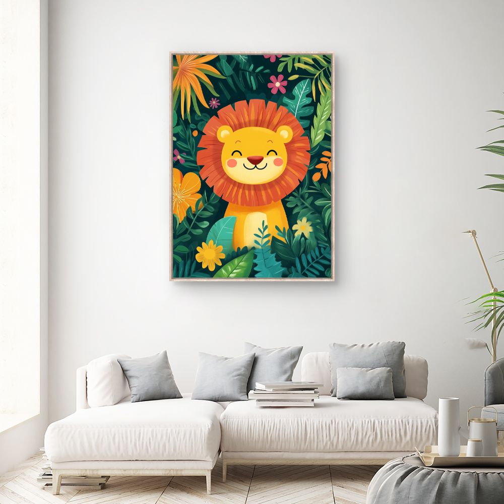 Tableau 'Lion joyeux'