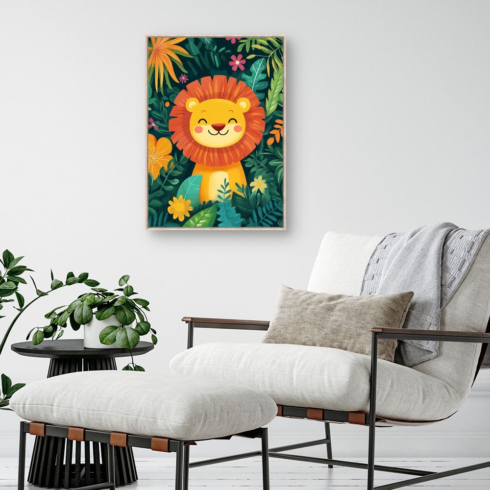 Tableau 'Lion joyeux'