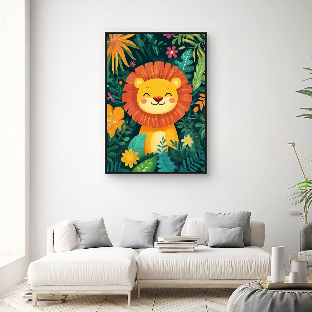 Tableau 'Lion joyeux'