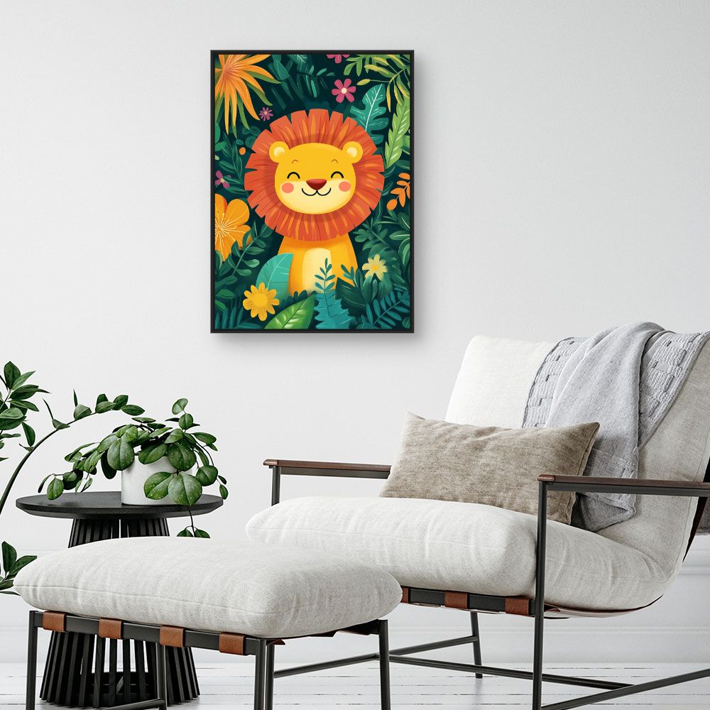 Tableau 'Lion joyeux'