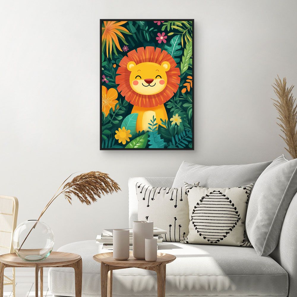 Tableau 'Lion joyeux'