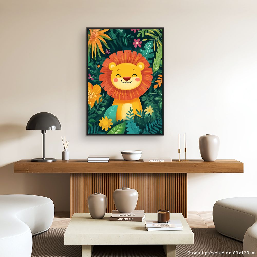 Tableau 'Lion joyeux'