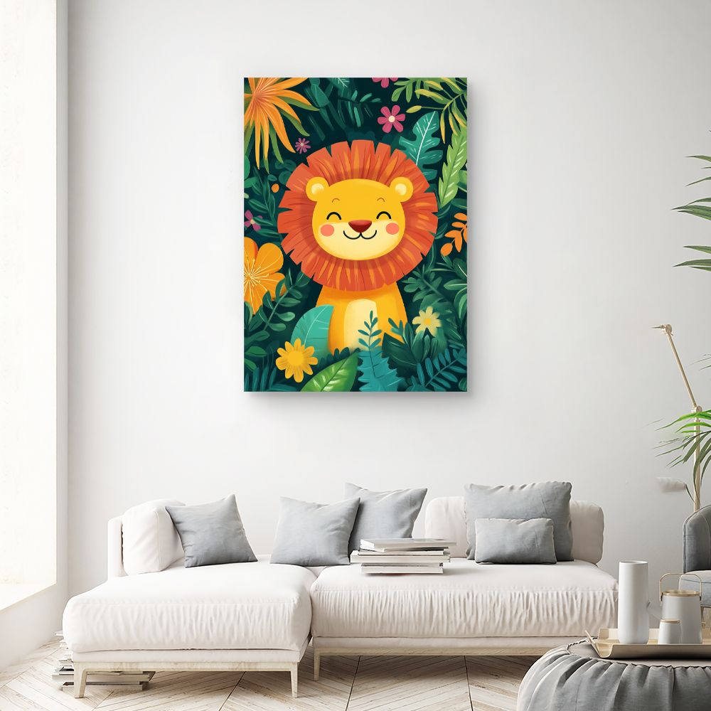 Tableau 'Lion joyeux'