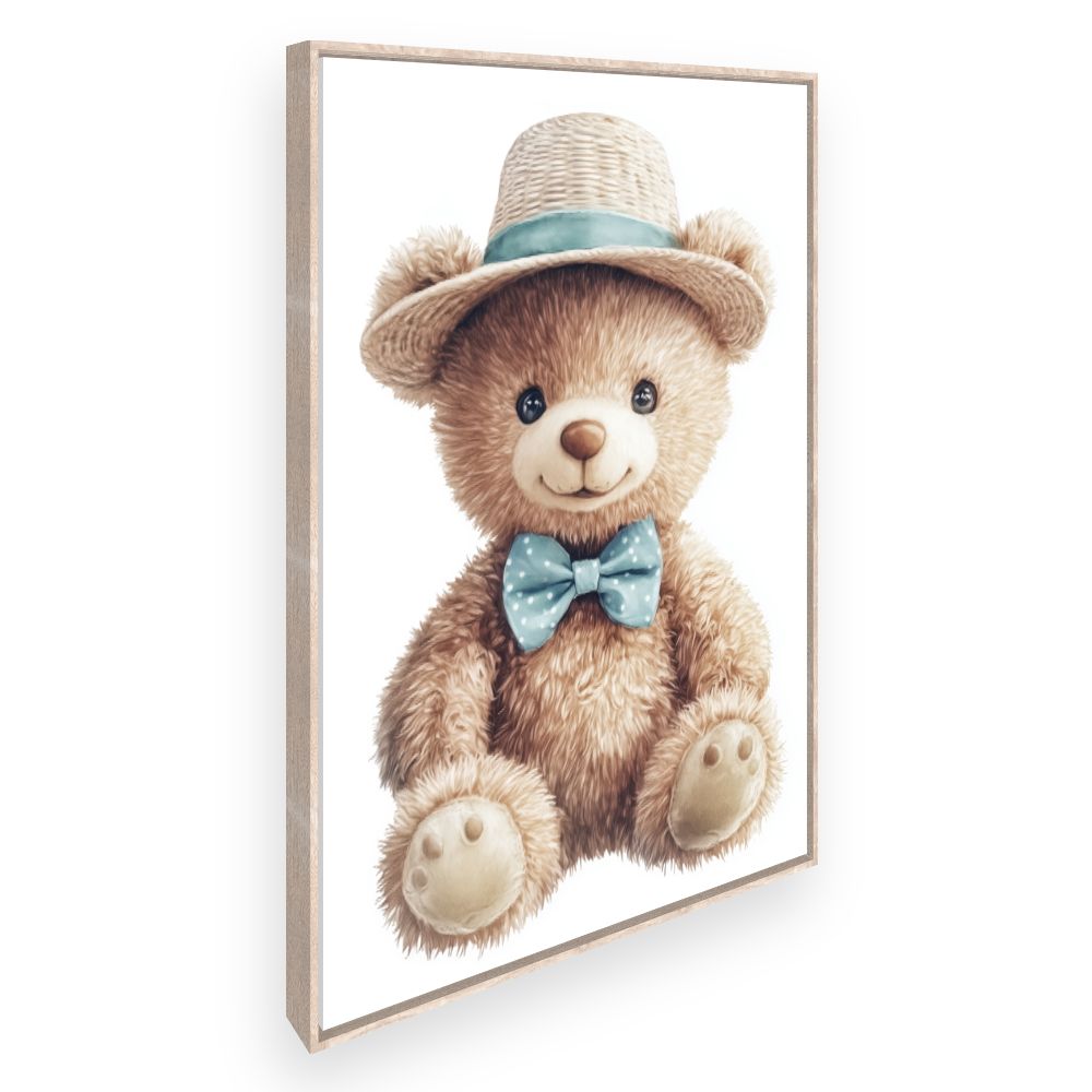 Tableau imprimé pour enfants 'Ours raffiné'