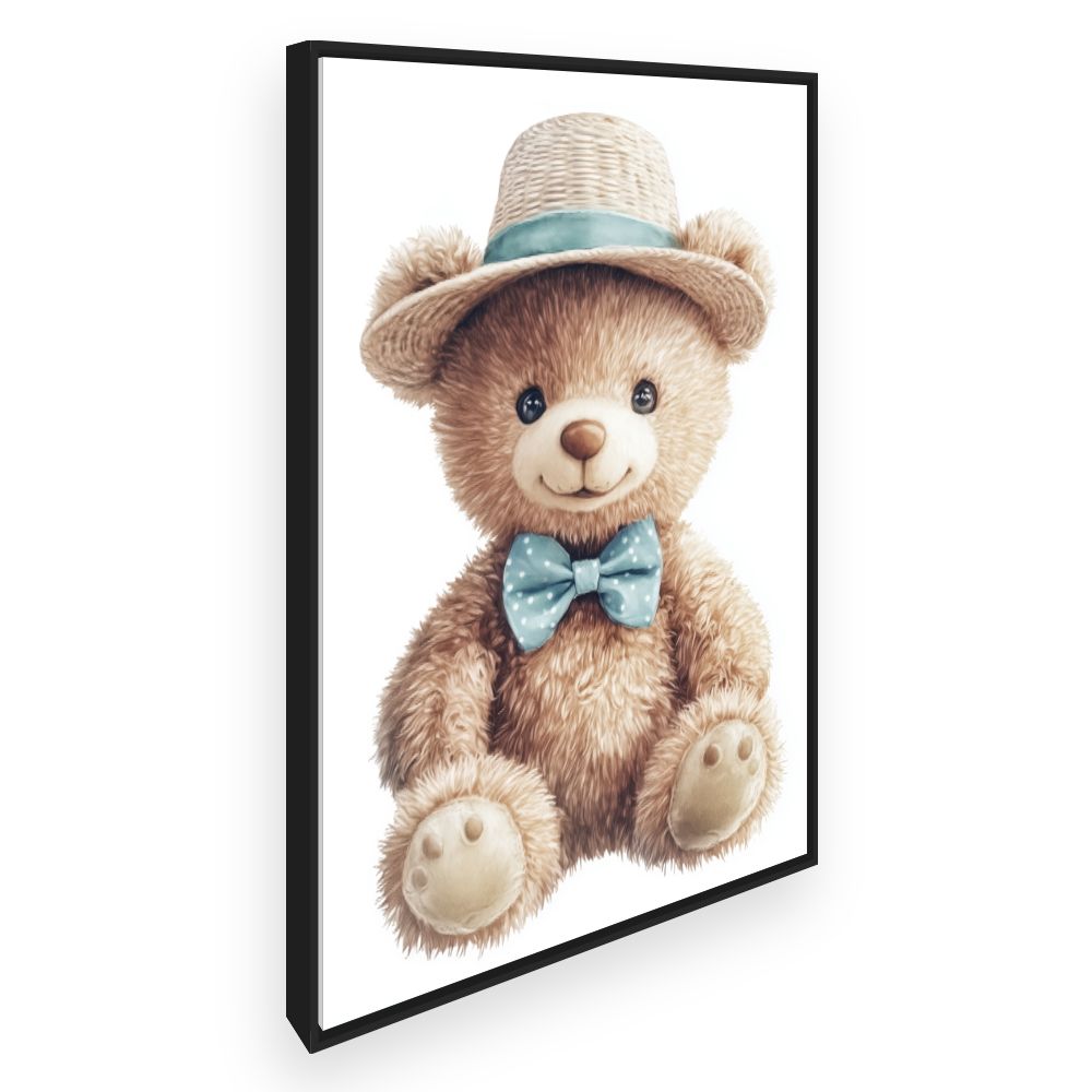 Tableau imprimé pour enfants 'Ours raffiné'