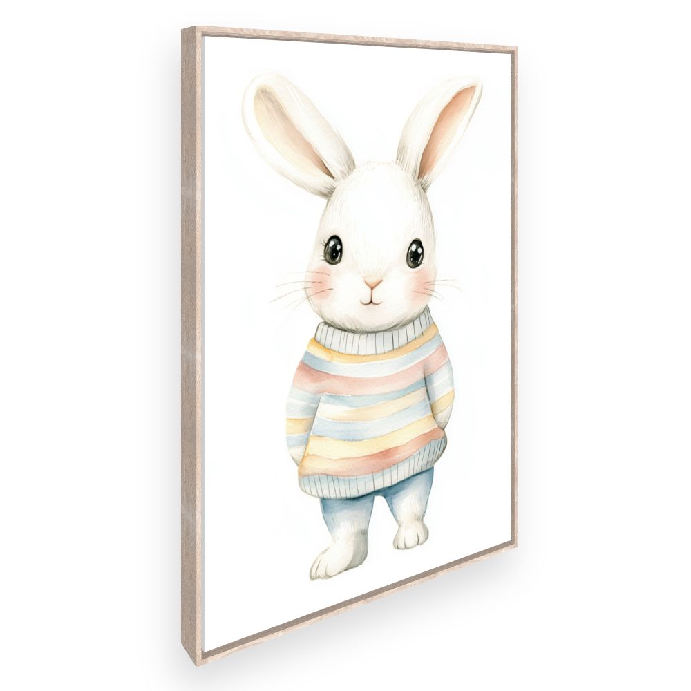 Tableau imprimé pour enfants 'Lapin adorable'