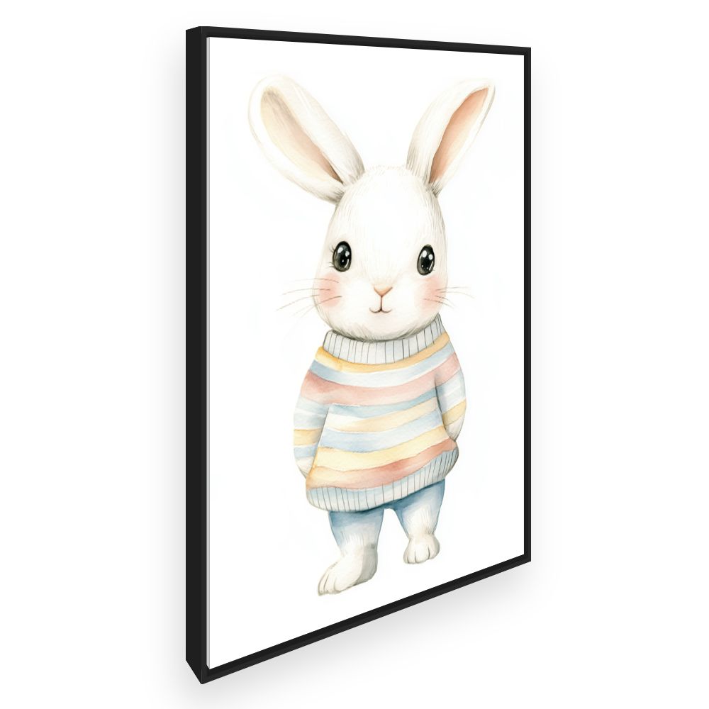 Tableau imprimé pour enfants 'Lapin adorable'