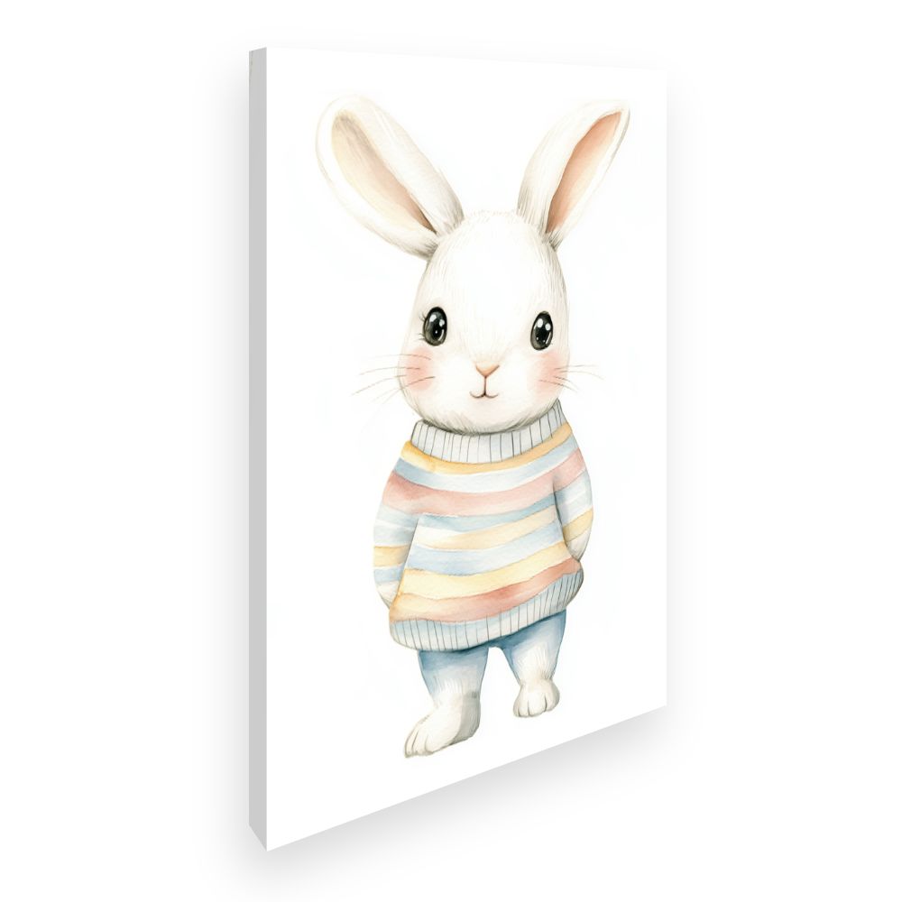 Tableau imprimé pour enfants 'Lapin adorable'
