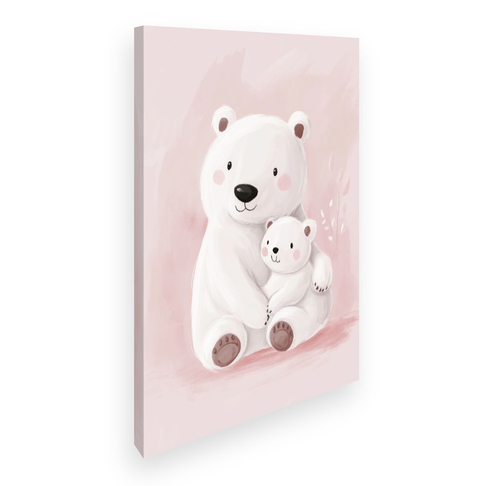 Tableau imprimé pour enfants 'Ours câlins'