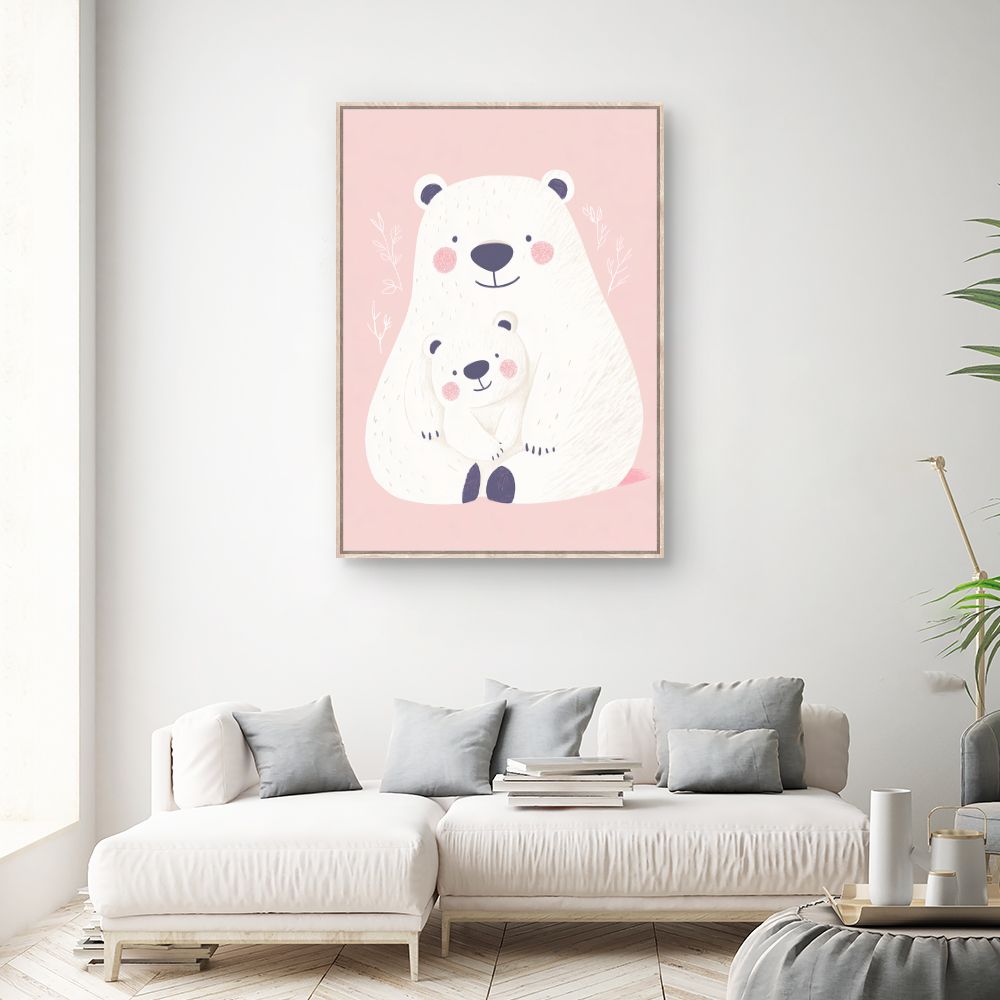 Tableau 'Duo d'ours câlins'