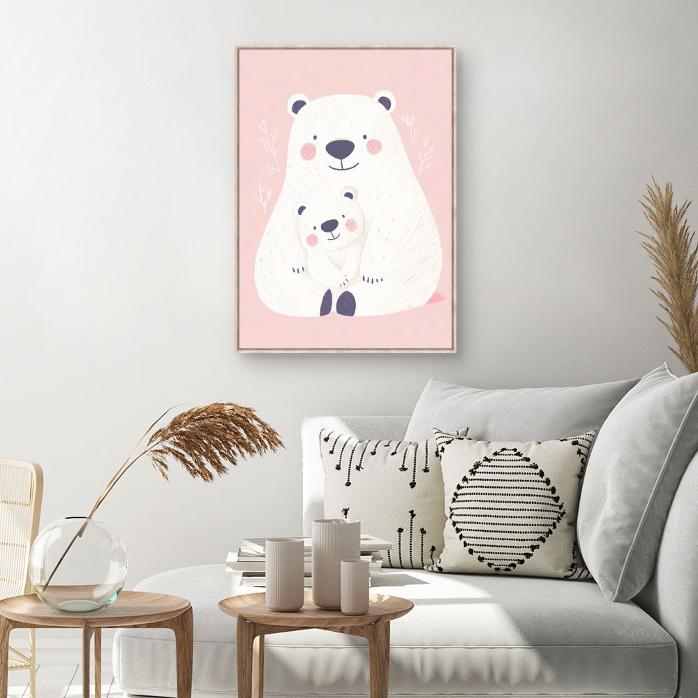 Tableau 'Duo d'ours câlins'