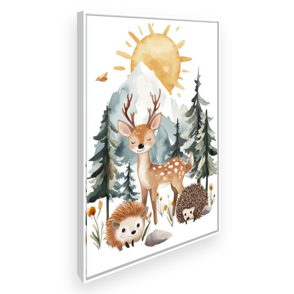 Tableau imprimé pour enfants 'Animaux des bois'