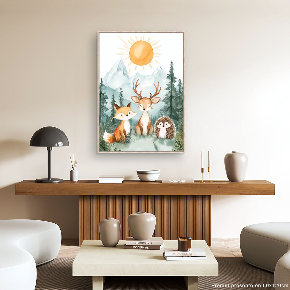 Tableau imprimé pour enfants 'Animaux de la forêt'