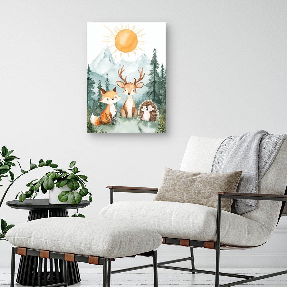 Tableau imprimé pour enfants 'Animaux de la forêt'