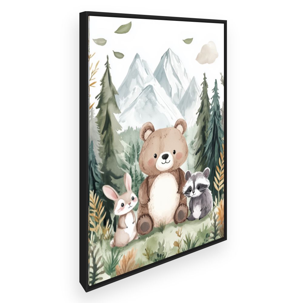 Tableau imprimé pour enfants 'Amis de la forêt'