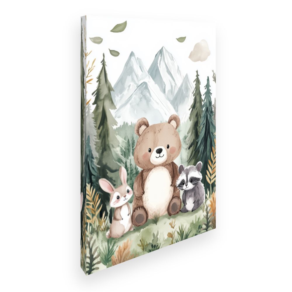 Tableau imprimé pour enfants 'Amis de la forêt'