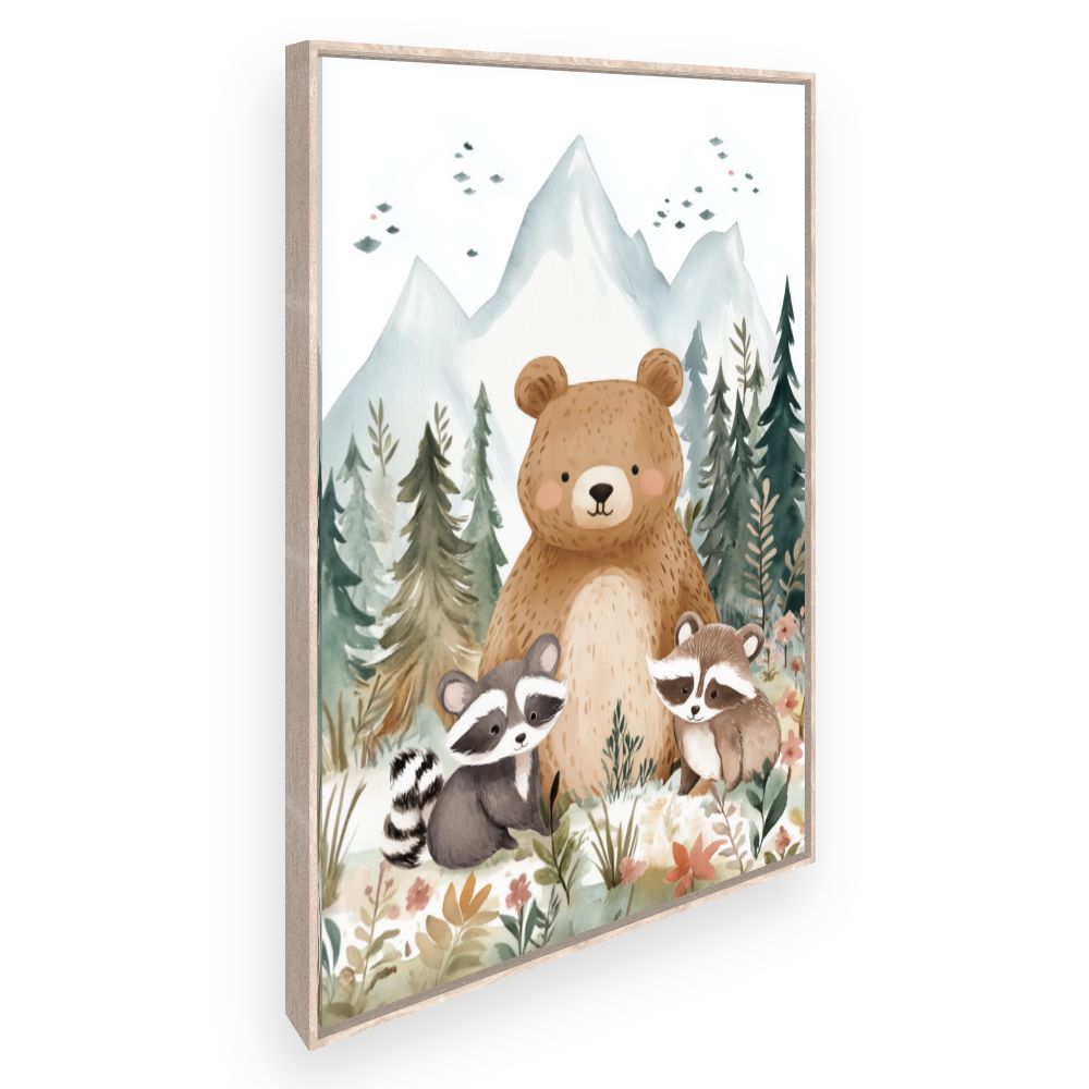 Tableau imprimé pour enfants 'Animaux enchantés'