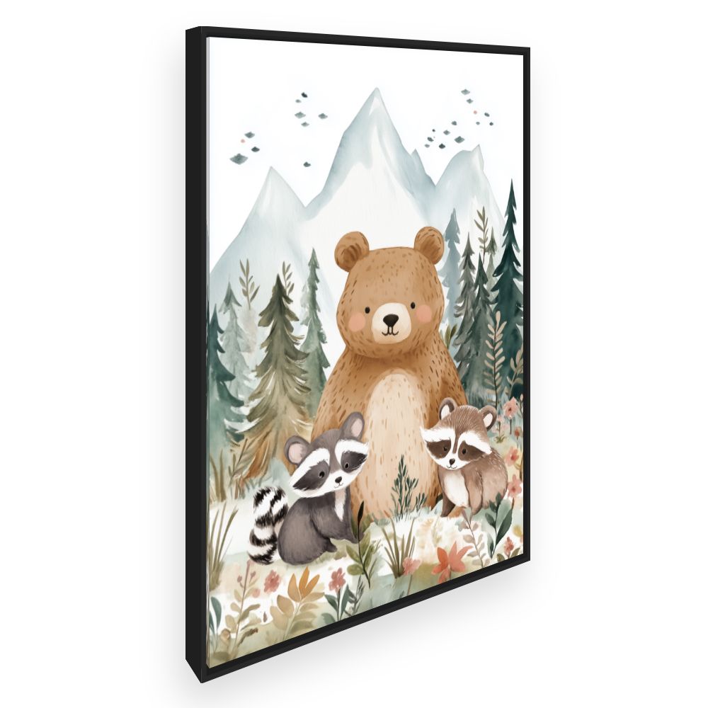 Tableau imprimé pour enfants 'Animaux enchantés'