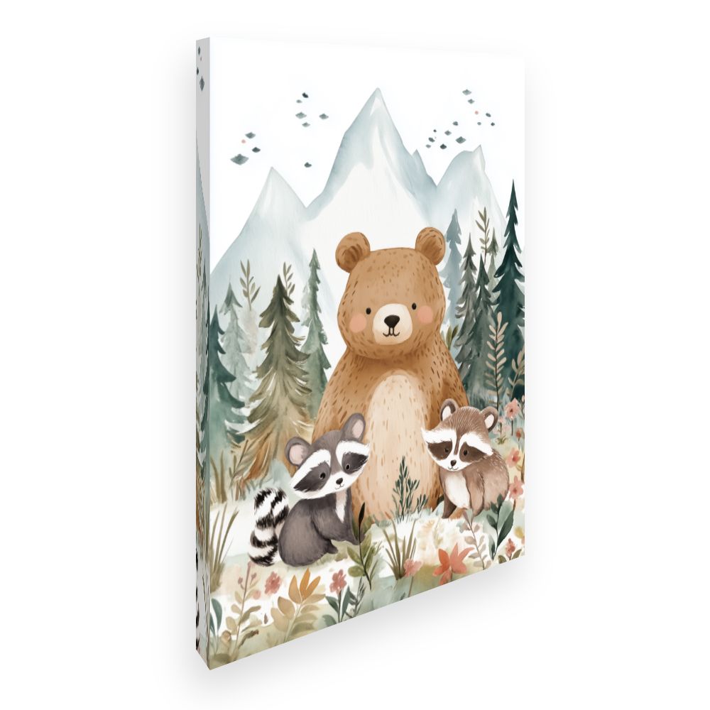 Tableau imprimé pour enfants 'Animaux enchantés'