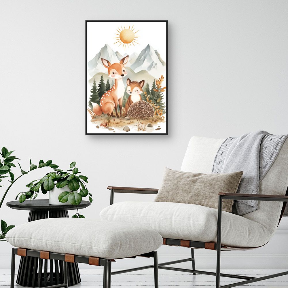 Tableau 'Animaux des bois'