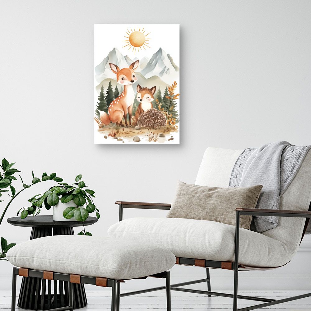 Tableau 'Animaux des bois'