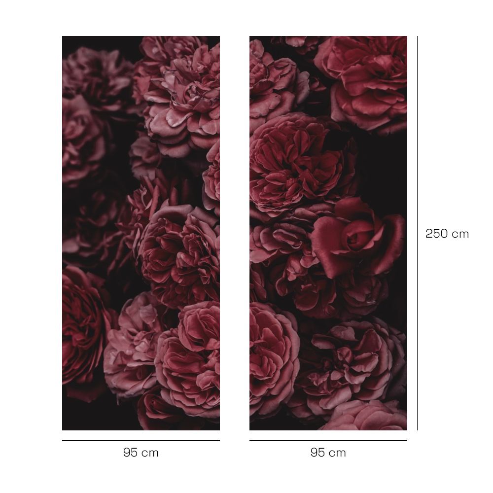 Papier peint "Élégance florale sombre"