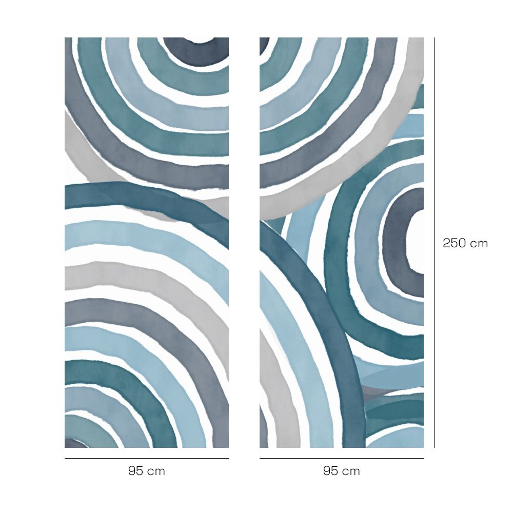 Papier peint "Cercles concentriques apaisants"