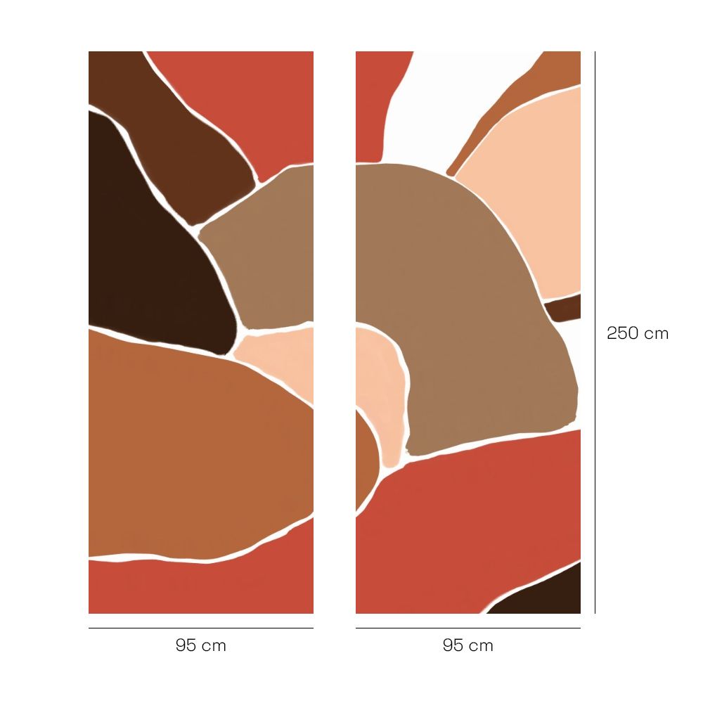 Papier peint "Formes organiques vibrantes"