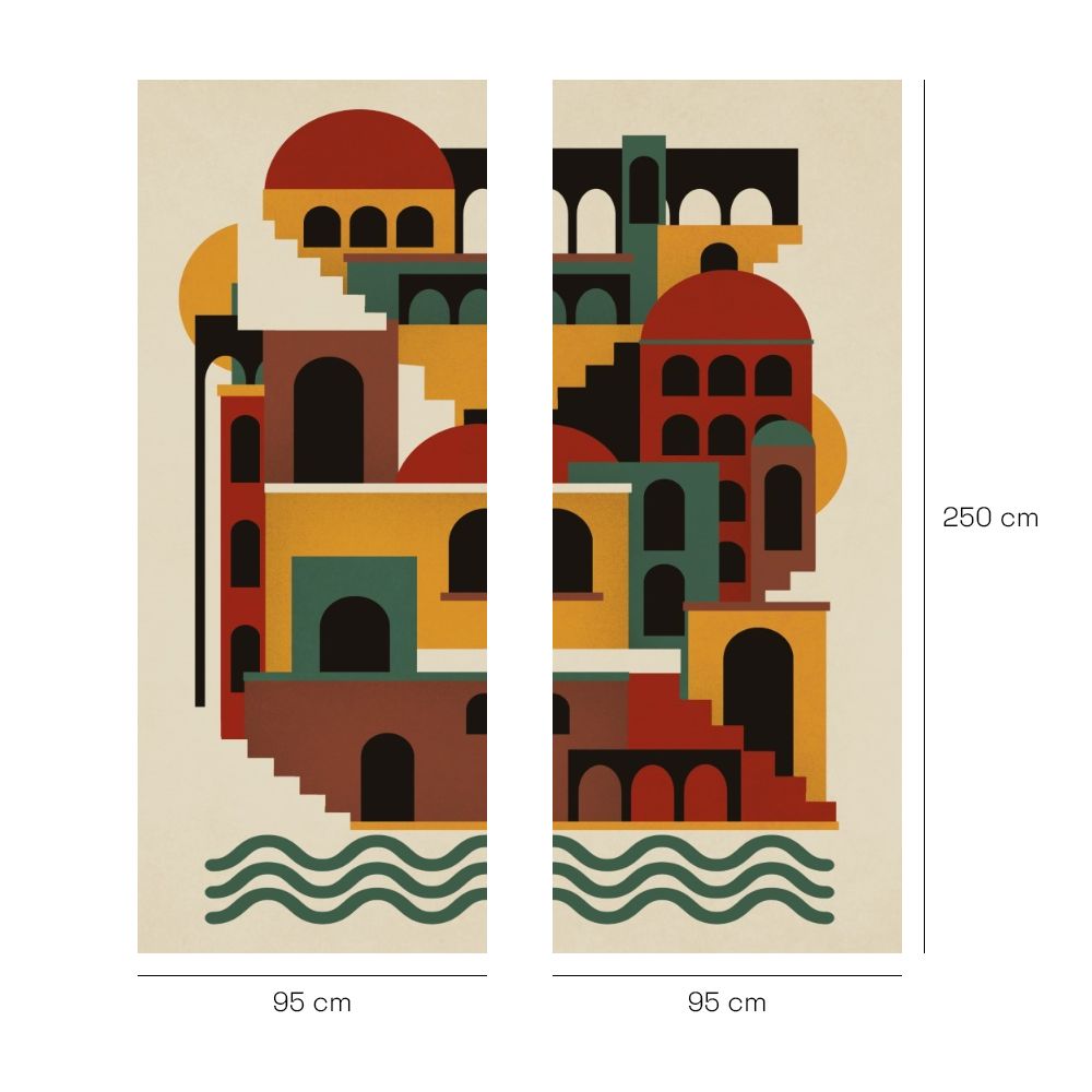 Papier peint "Architecture colorée"