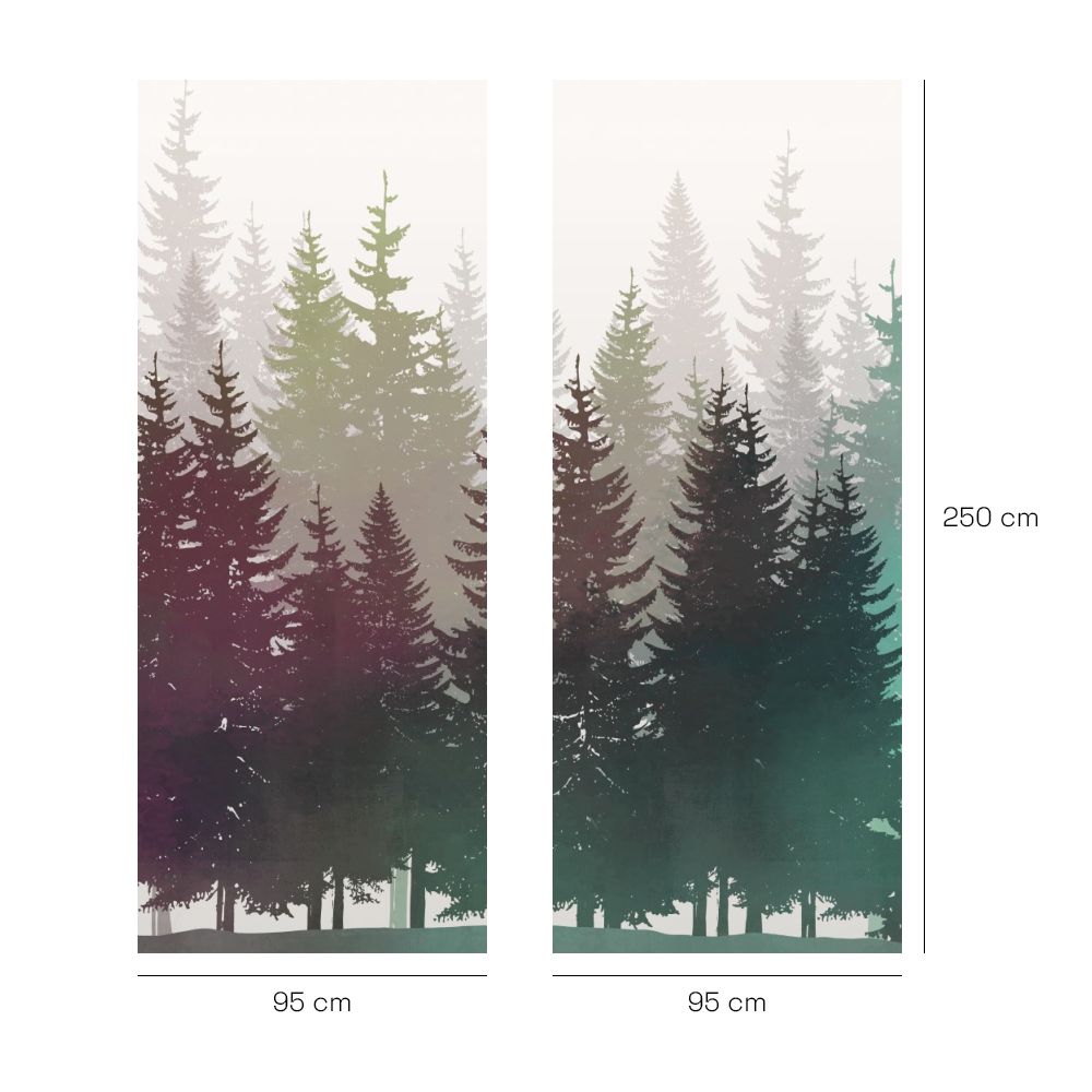 Papier peint "Forêt apaisante"