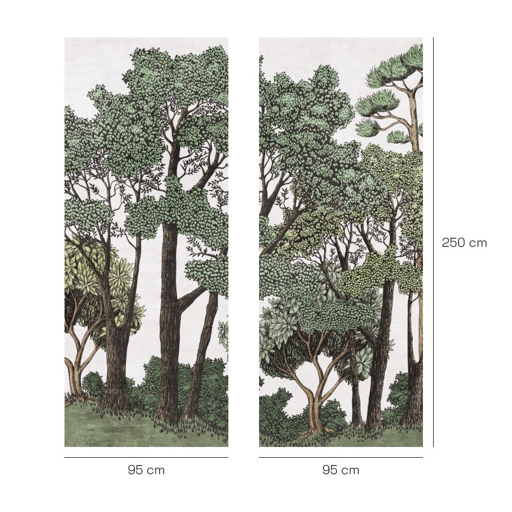 Papier peint "Forêt luxuriante"