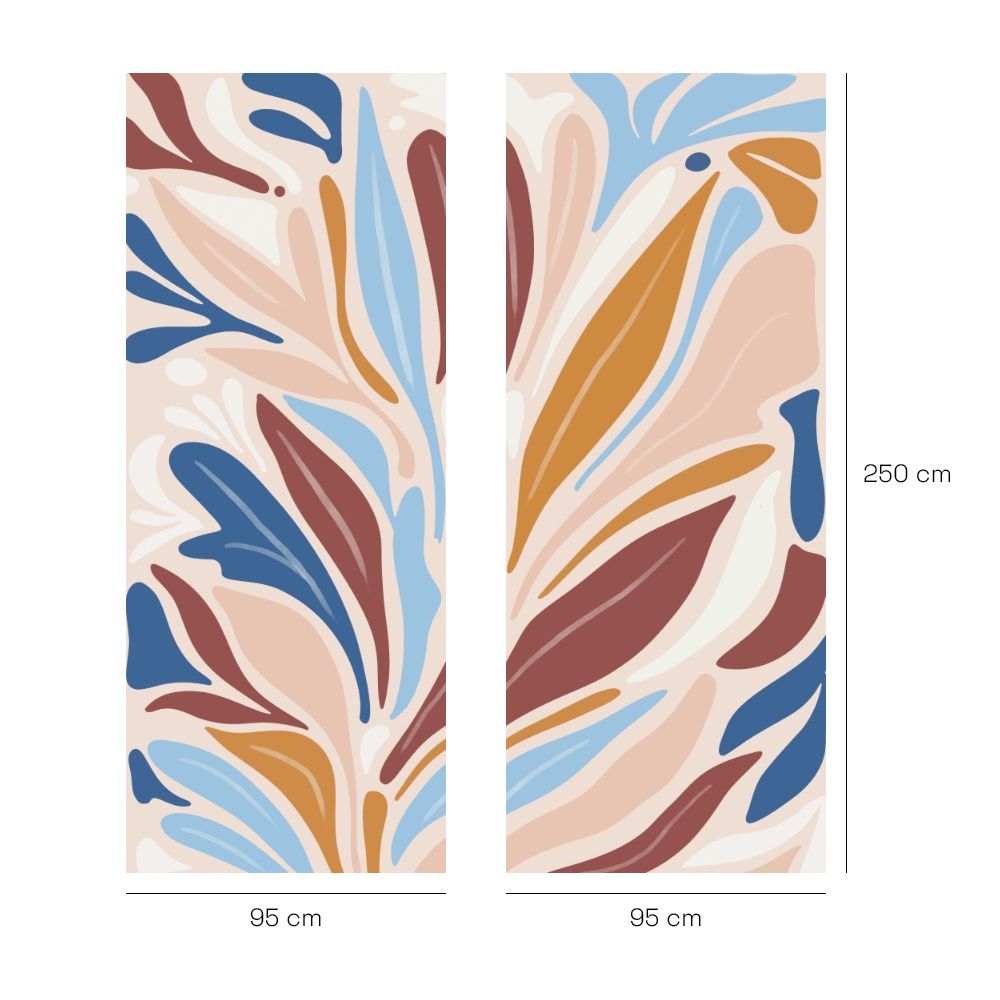 Papier peint "Feuilles colorées vives"